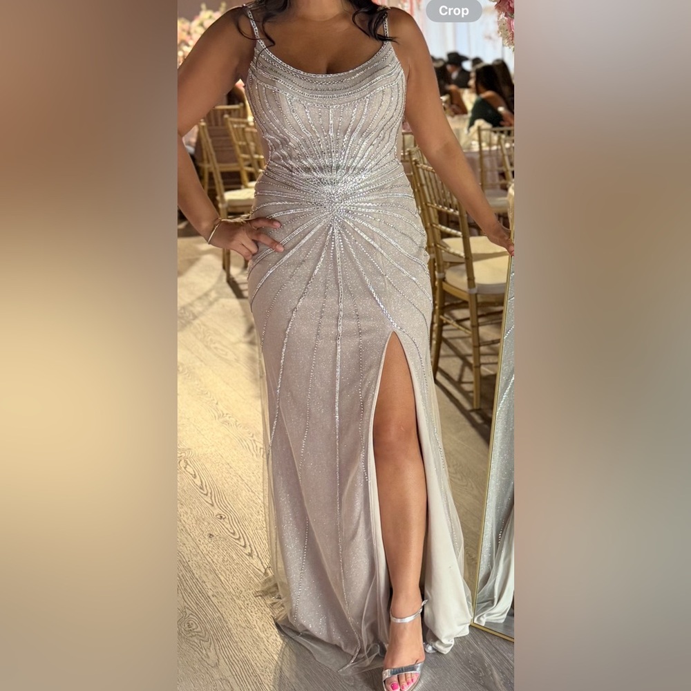 Silver formal gown